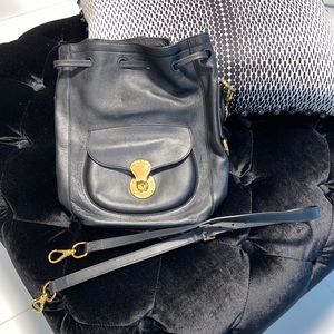 NEW Black RALPH LAUREN bucket bag with TAGS